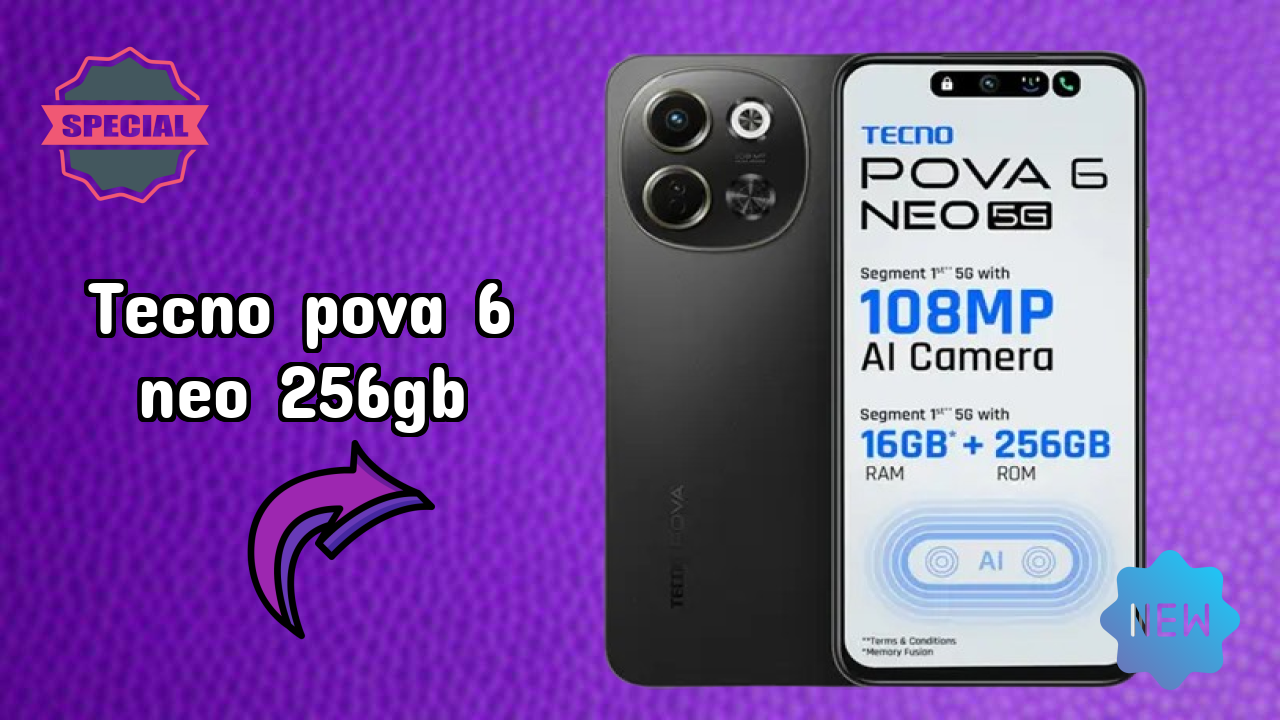 Tecno Pova 6 Neo 256GB at ₹13,988 - Complete Specifications