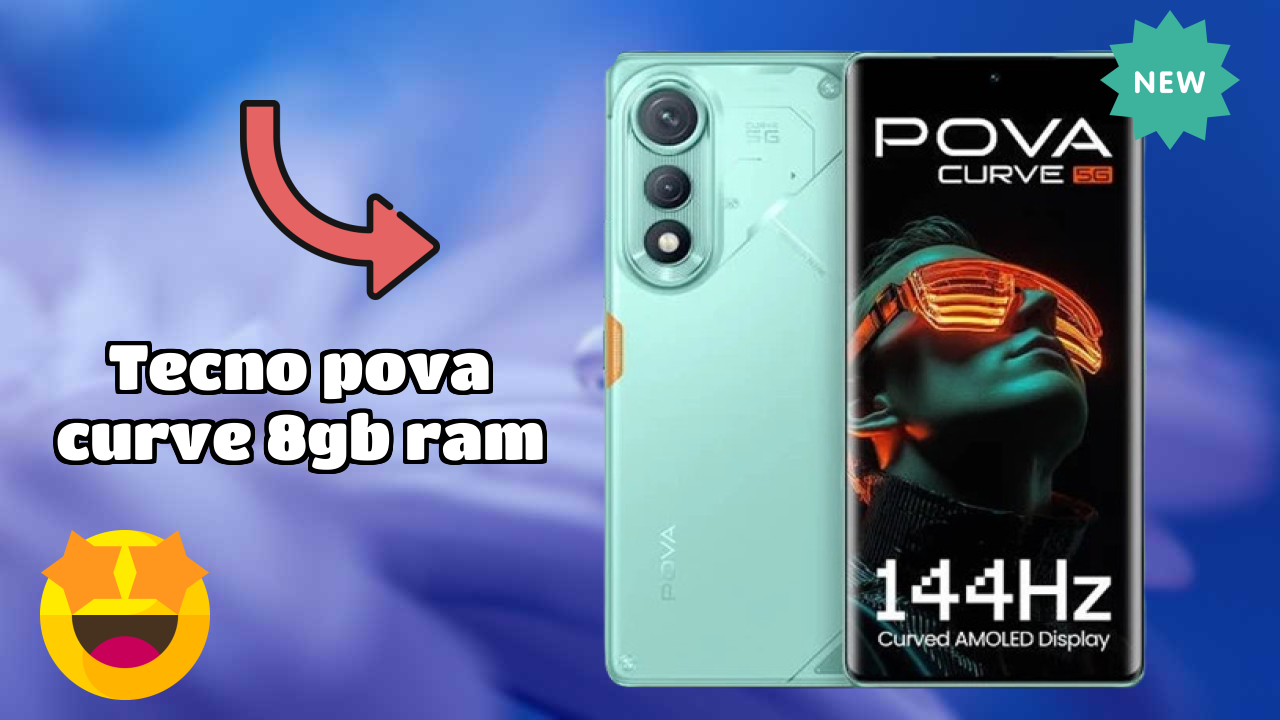 NewTecno Pova Curve 8GB RAM 2026: Latest Mobile Phone with High Quolity Disa